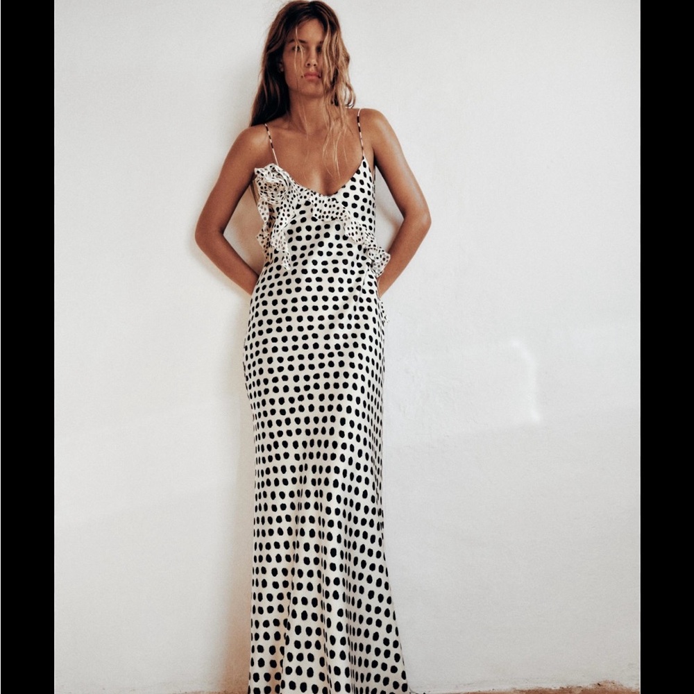 Zara Polka dot long dress